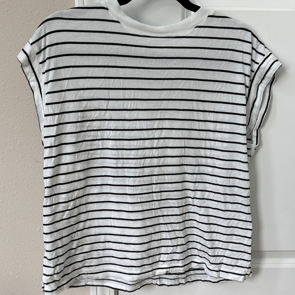 a new day Black and White Striped Short Sleeve Tee - Picture 1 of 3